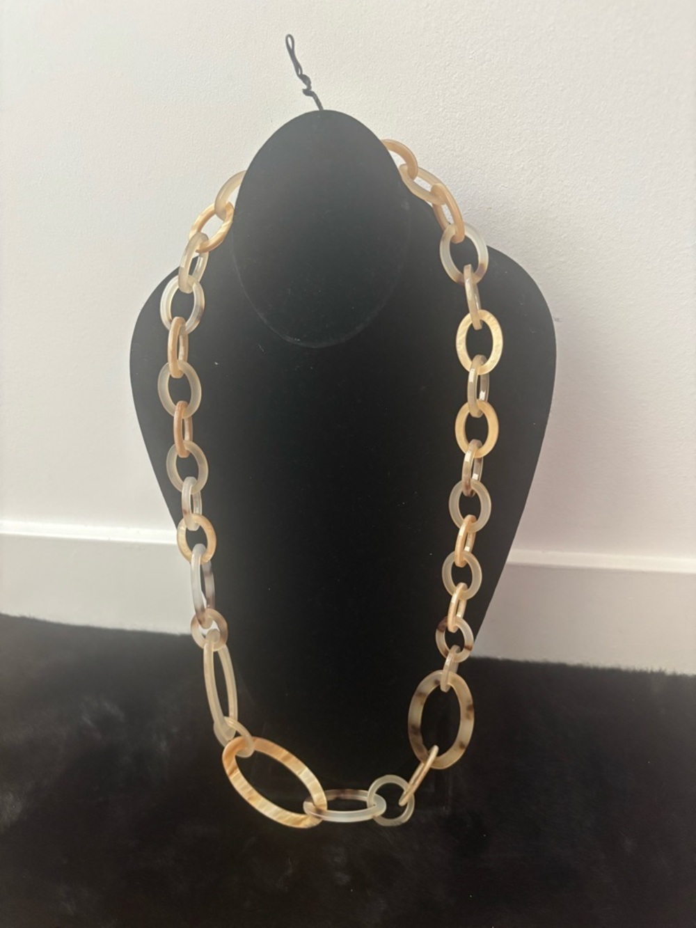 Neutral Tortoiseshell Link Necklace - Women Jewelry